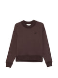 Closed Embroidered Logo Cotton Sweatshirt — Brown