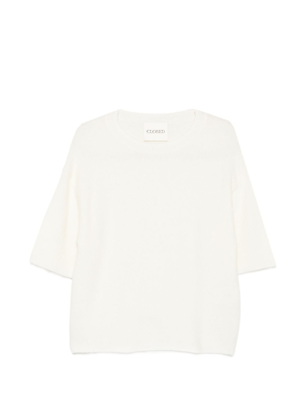 Closed Fine Knit Wool Crewneck Sweater — Cream