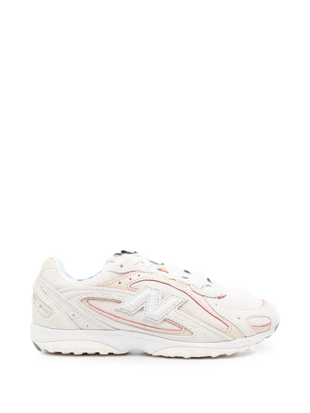 New Balance Panelled Leather Sneakers — Beige