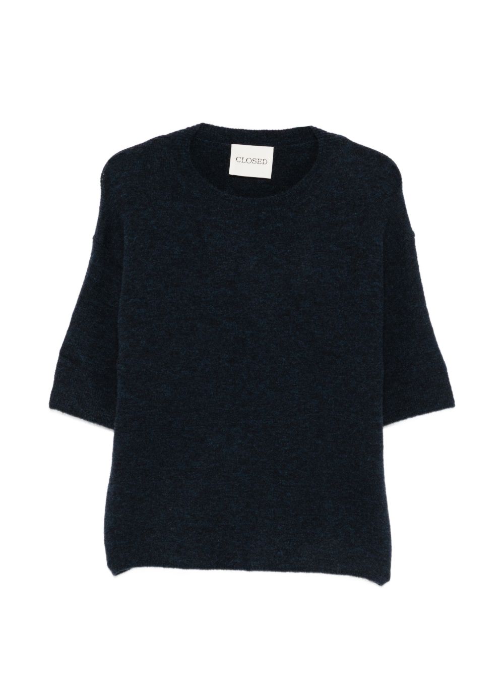 Closed Wool Crewneck Sweater — Navy