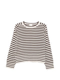 Closed Striped Cashmere Sweater — Brown