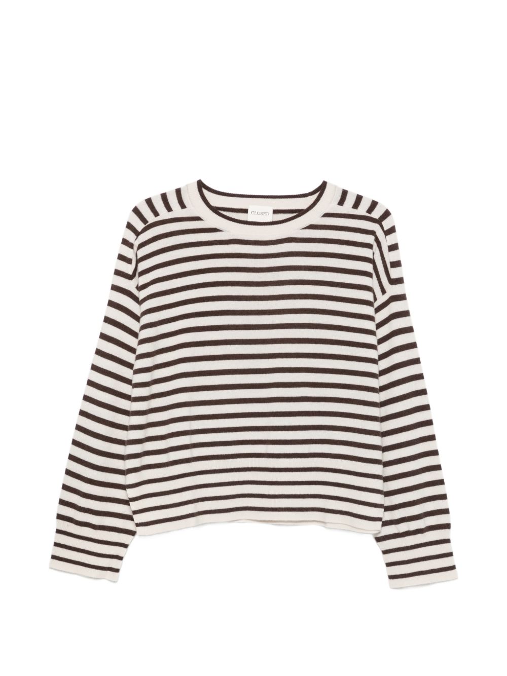 Closed Striped Cashmere Sweater — Brown