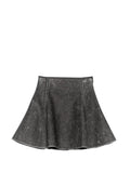 Diesel Acid-Wash Denim Flared Mini Skirt — Gray