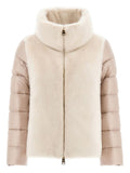 HERNO Quilted Wool & Down Down Jacket — Cream