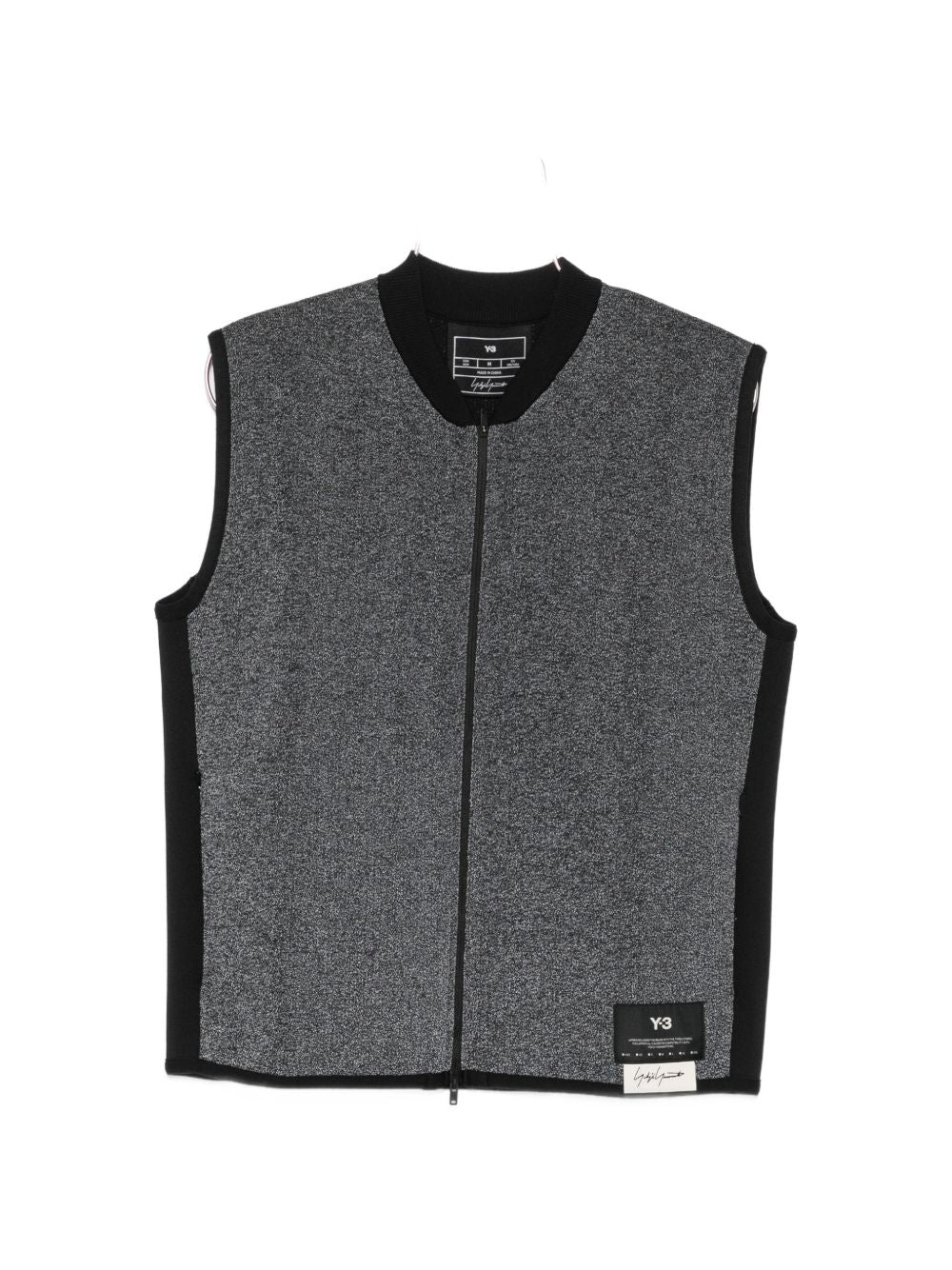 Y-3 Knitted Color-Block Vest — Grey