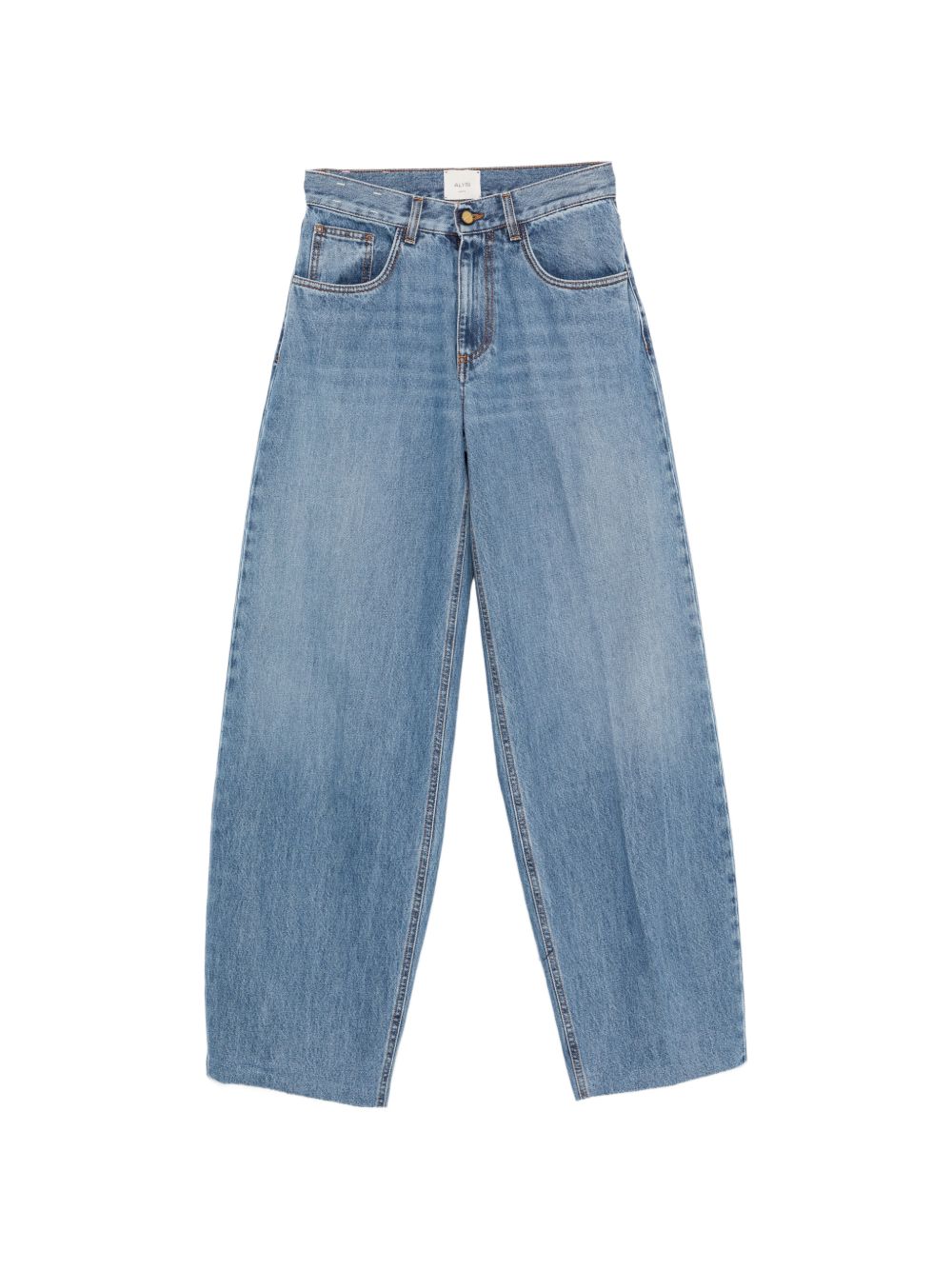 Alysi High-Rise Wide-Leg Denim Jeans — Blue