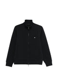 Emporio Armani Zip-Up Mock Neck Sweatshirt — Black