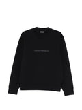 Sudadera con logo bordado Emporio Armani - Negro