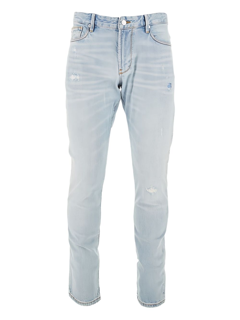 Emporio Armani Light-Wash Slim-Fit Jeans — Light Blue
