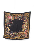 Etro Printed Silk Paisley Scarf — Black