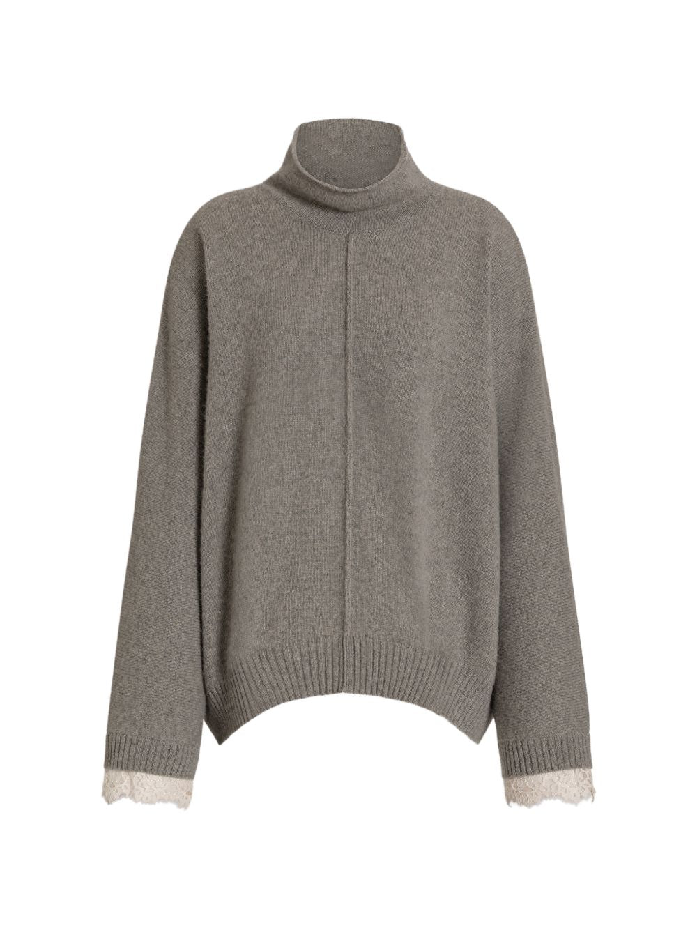 032C Cashmere Turtleneck Sweater — Gray