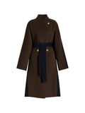 032C Wool and Cashmere Coat — Brown