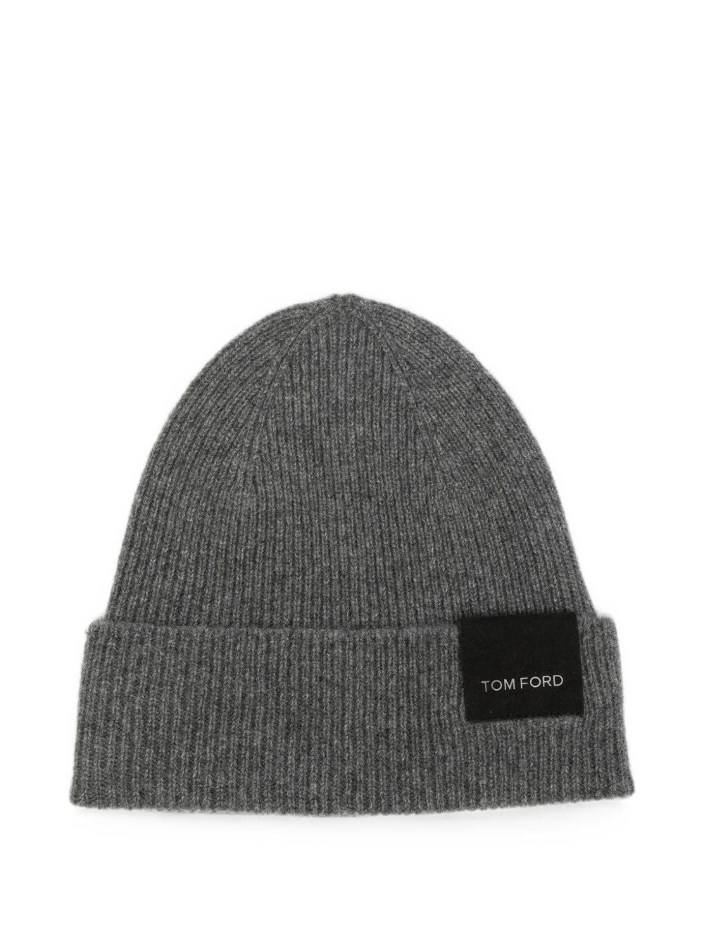 Tom Ford Cashmere Ribbed Knit Beanie — grey