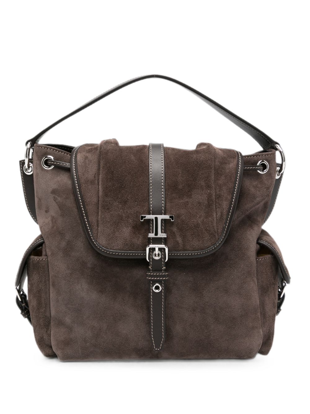 Tod'S T Timeless Top Handle Bag — Brown
