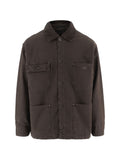 Emporio Armani Cotton Overshirt Jacket — Brown