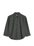 Jil Sander Pinstripe Wool Shirt — Grey