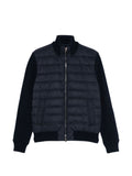 HERNO Quilted Knit Jacket — Navy