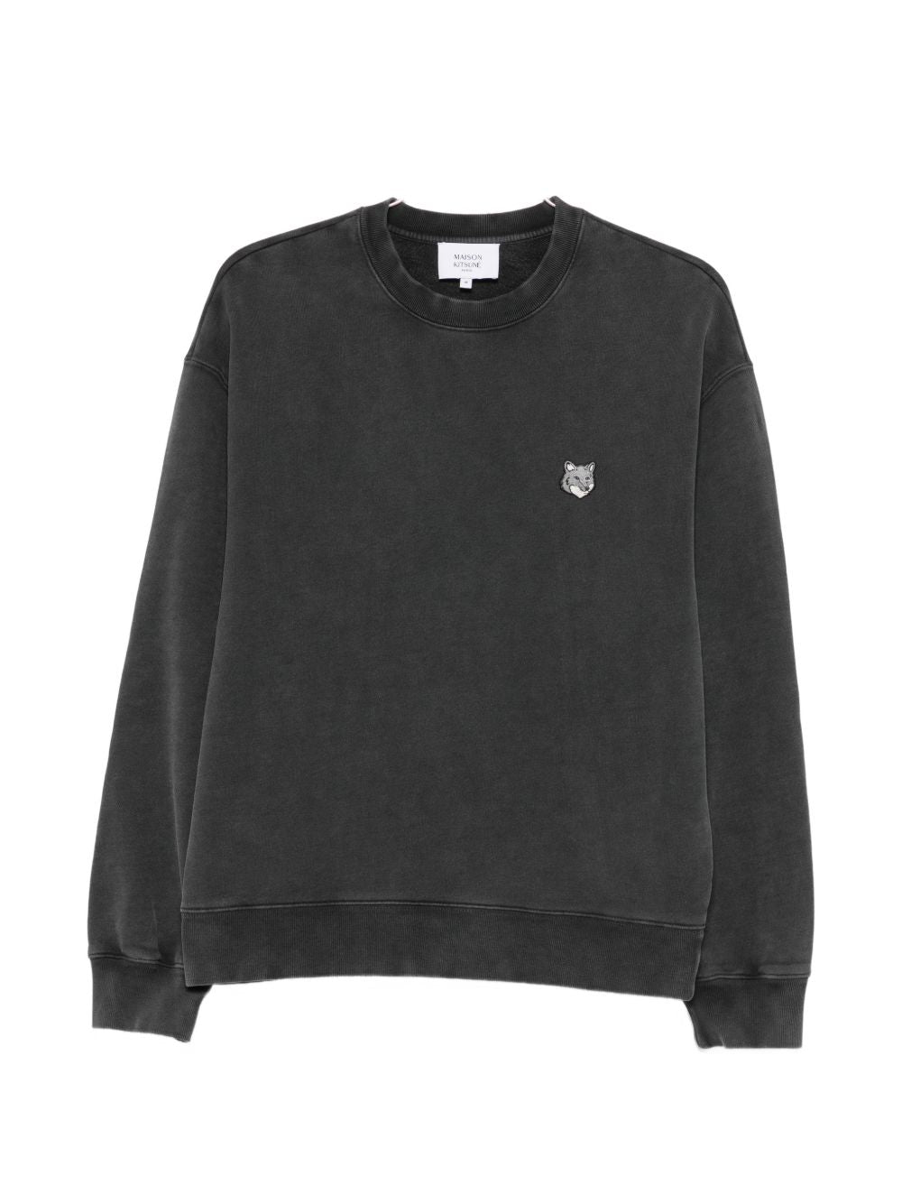 Maison Kitsuné Fox Head Patch Sweatshirt — black