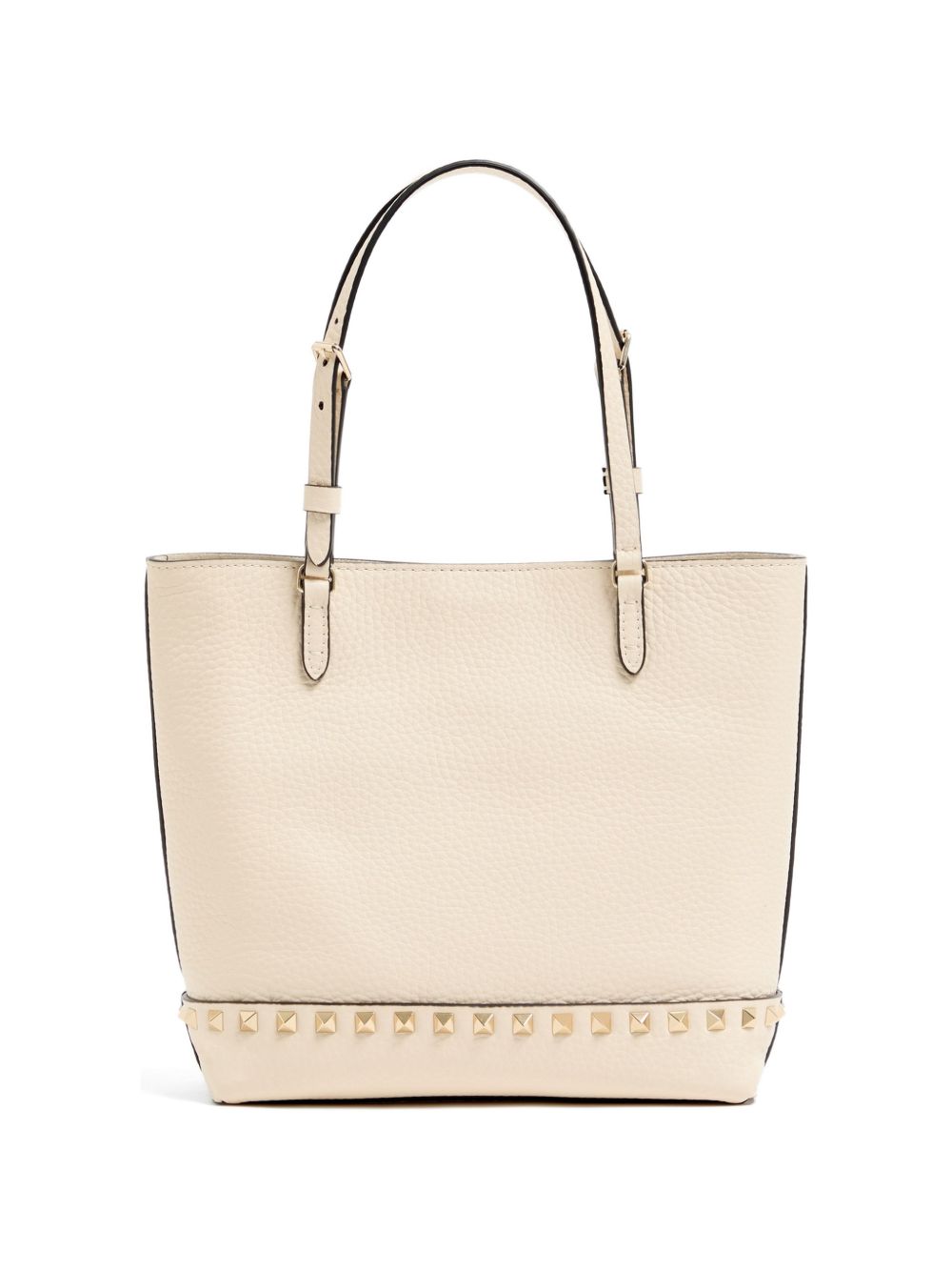 Valentino Garavani Rockstud Shoulder Bag — Cream