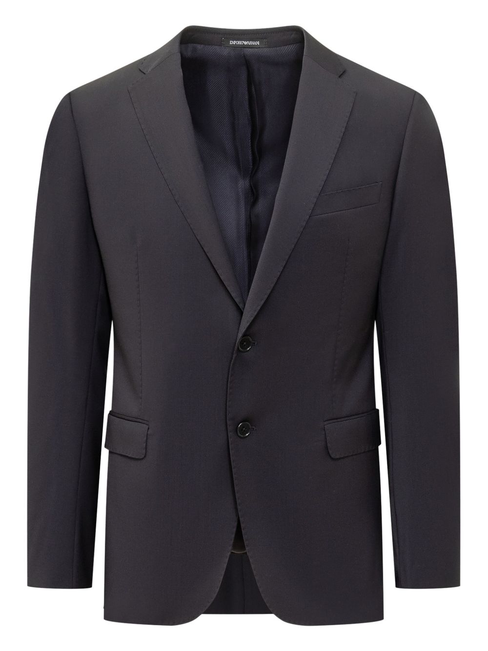 Emporio Armani Wool Single-Breasted Suit — Dark Grey