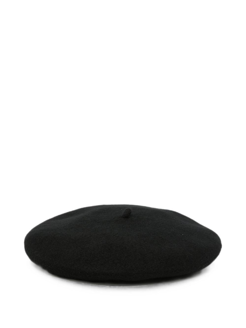 Emporio Armani Logo-Embossed Wool Beret — Black