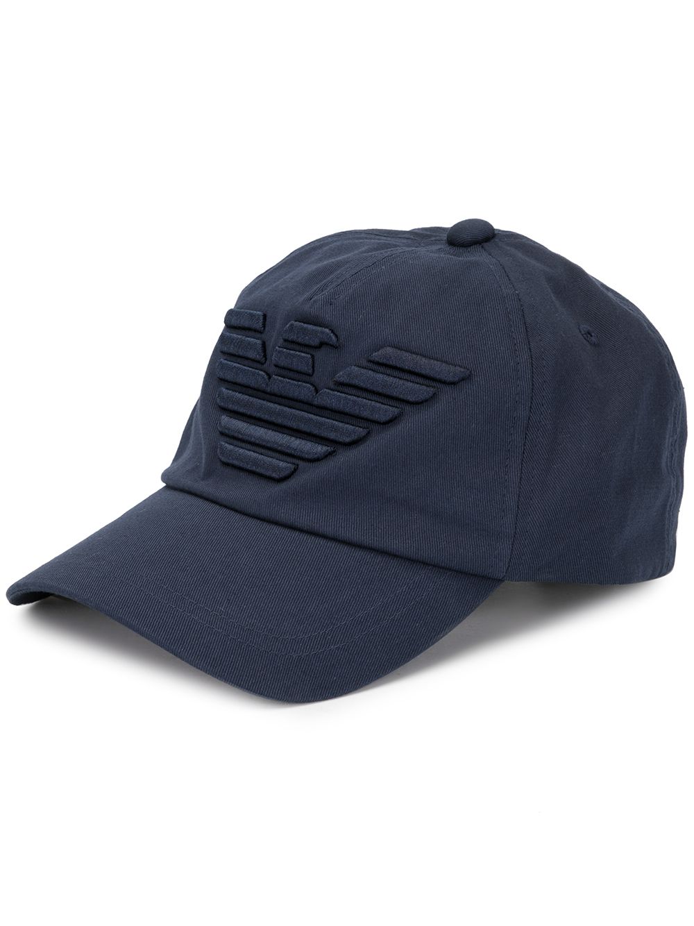 Emporio Armani Embroidered Logo Baseball Cap — Navy