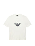 Camiseta con estampado del logo de Emporio Armani — Blanco
