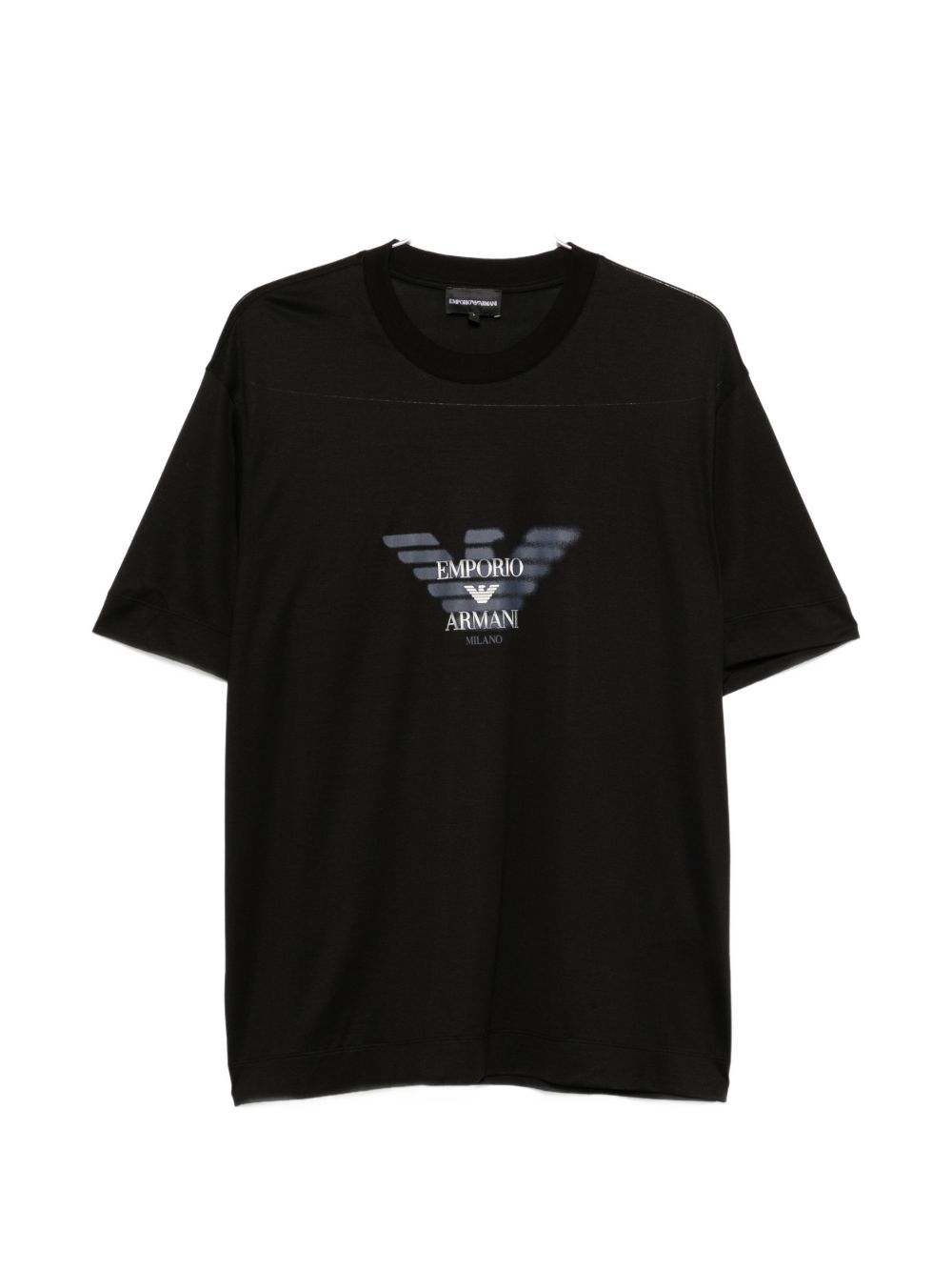 Emporio Armani Logo-Print T-Shirt — Black