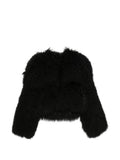 The Attico Shearling Jacket — Black