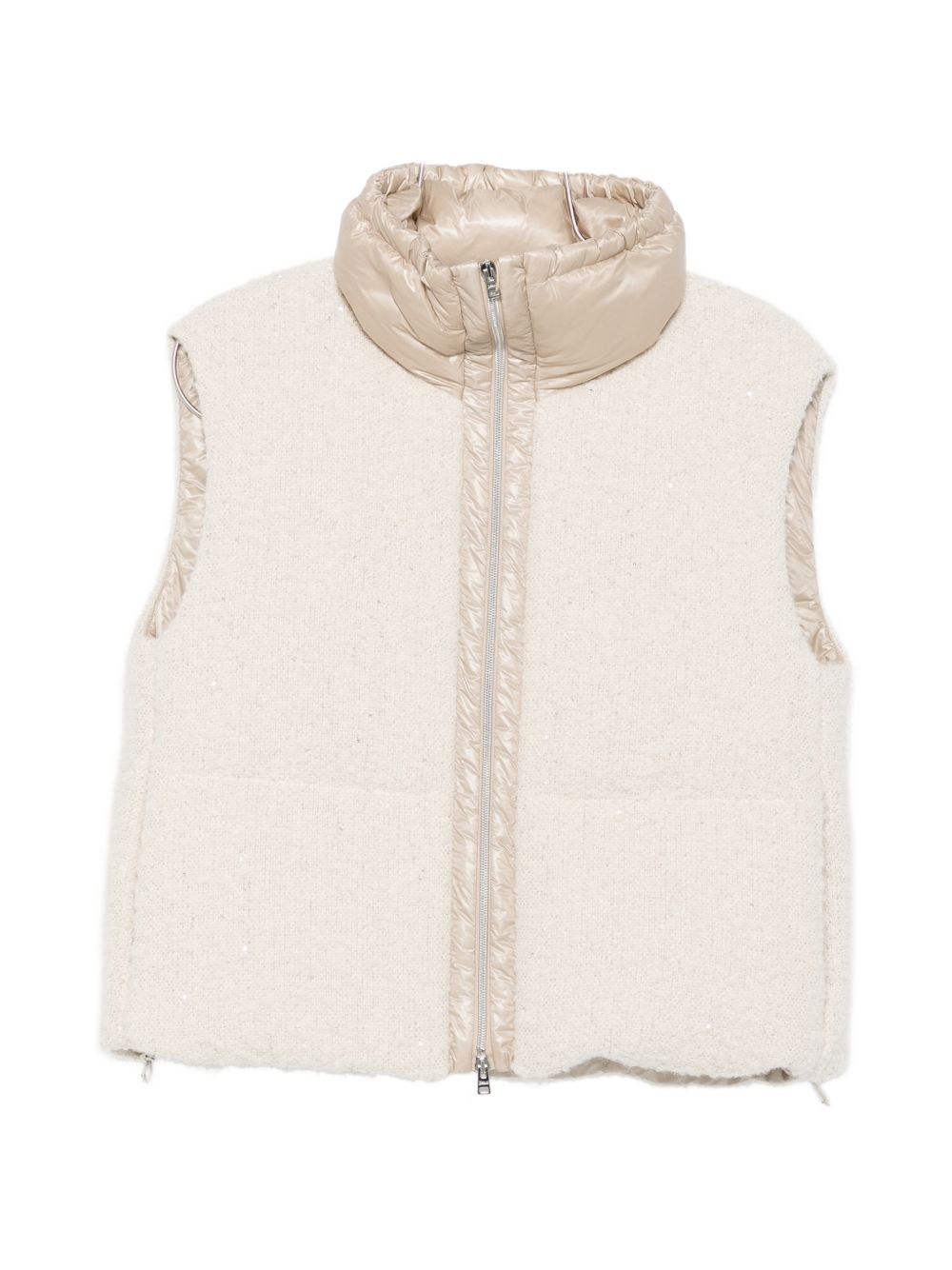 HERNO Wool-Blend Sleeveless Vest — Beige