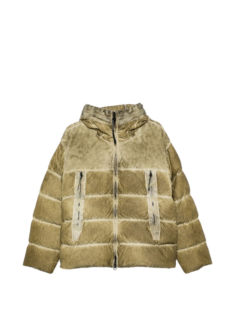 C.P. Company Goggle Hood Down Jacket — Khaki