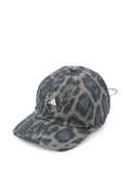 Adidas By Stella McCartney Leopard-Print Baseball Cap — Grey