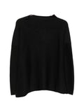 Daniela Gregis Fine-Knit Drop-Shoulder Sweater — Black