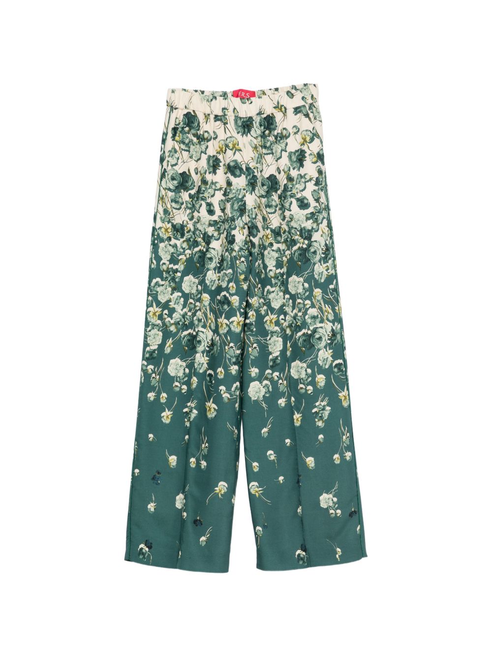 F.R.S . Floral Print Wide-Leg Trousers — Green