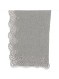 Ermanno Scervino Lace-Trimmed Cashmere Shawl — Grey
