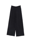 Alysi Wide-Leg Knitted Trousers — Navy