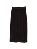 Alysi Ribbed Wool Knit Skirt — Black
