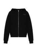 Kenzo Logo-Embroidered Hoodie — Black