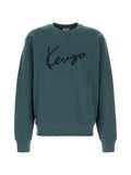 Kenzo Logo-Embroidered Sweatshirt — Teal