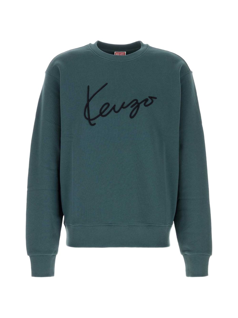 Kenzo Logo-Embroidered Sweatshirt — Teal