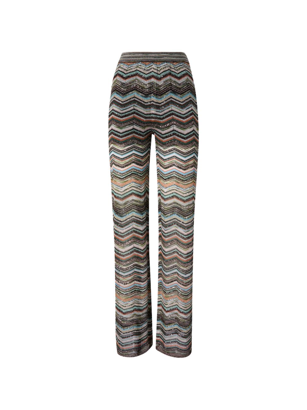 Missoni Chevron Zigzag Knit Trousers — Multicolor