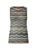 Missoni Zigzag Knit Tank Top — grey