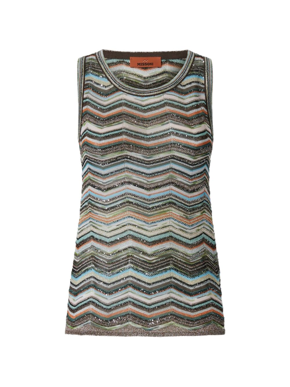 Missoni Zigzag Knit Tank Top — grey