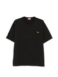 Camiseta de algodón con logo bordado Kenzo — Negro