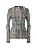Missoni Zigzag Knit Sweater — blue