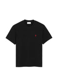 Ami Paris Embroidered Logo T-Shirt — Black