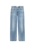 Ami Paris Wide-Leg Denim Jeans — Light Blue