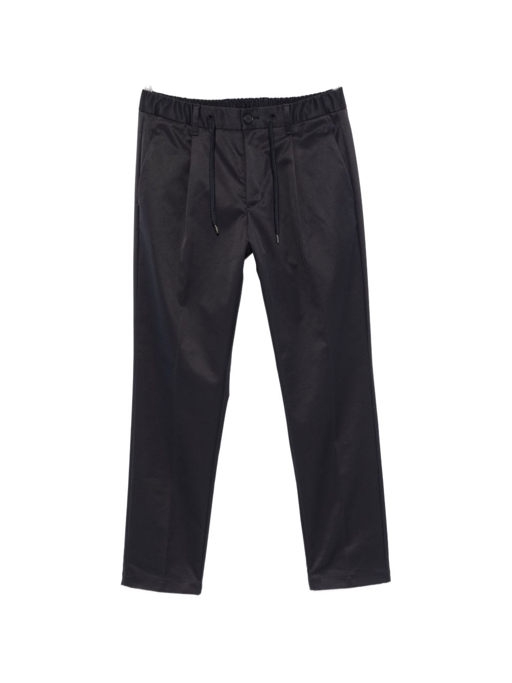 HERNO Satin Drawstring Trousers — Navy