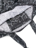Adidas By Stella McCartney Leopard Print Logo Tote Bag — Grey
