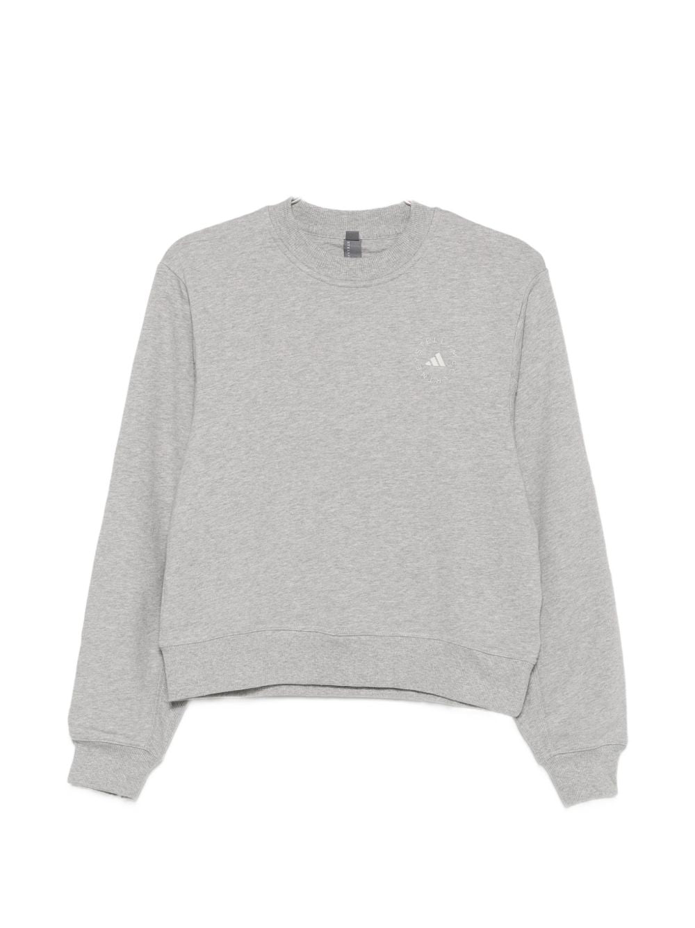 Adidas By Stella McCartney Logo-Embroidered Jersey Sweatshirt — Grey